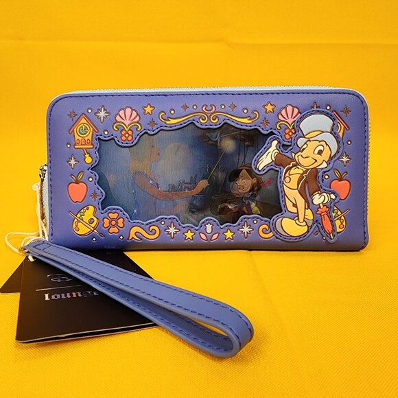 Loungefly Disney Pinocchio Blue Fairy Lenticular Movie Scene Wristlet Wallet NEW - Picture 1 of 15